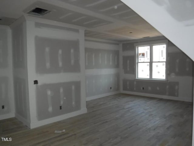 interior space featuring dark hardwood / wood-style flooring