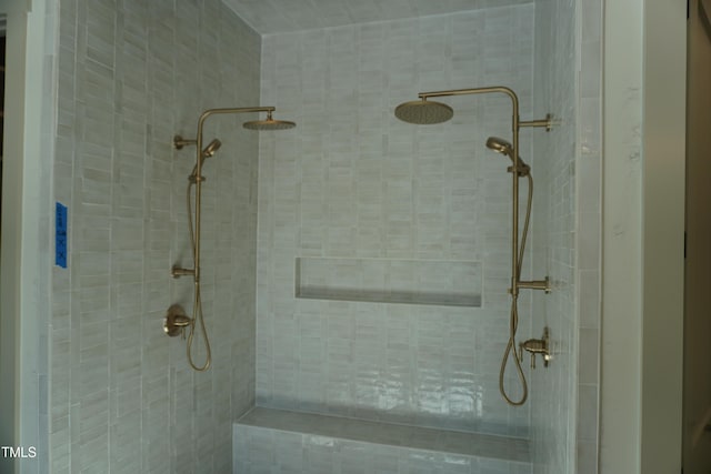 full bathroom with a tile shower