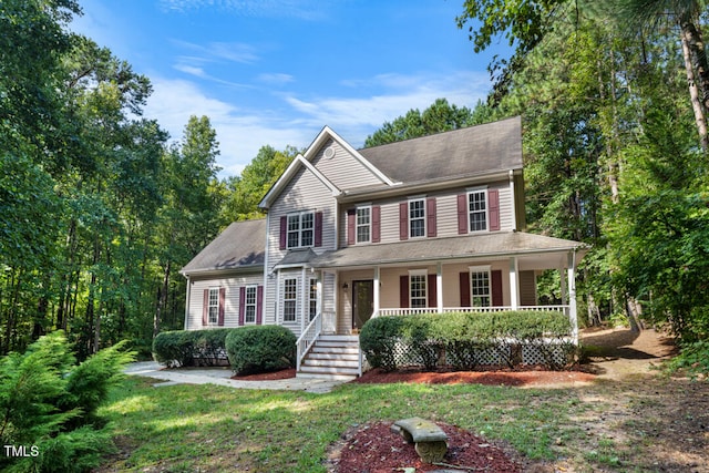 view of front of home featuring a porch