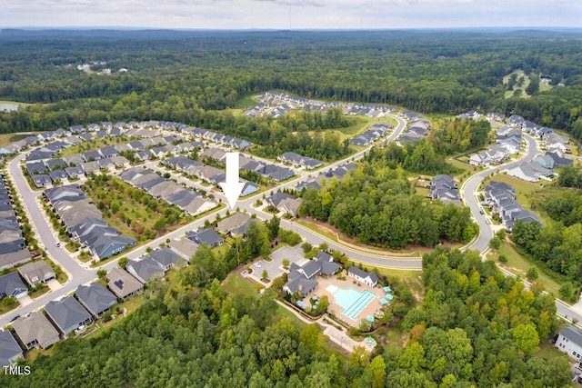 108 Boone St, Chapel Hill, NC 27516 - birds eye view of property with a forest view and a residential view