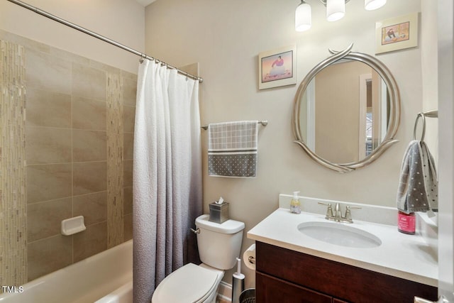 108 Boone St, Chapel Hill, NC 27516 - bathroom featuring vanity, shower / bath combo, and toilet