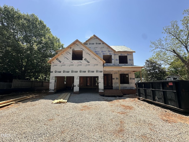 208 E Whitaker Mill Rd, Raleigh, NC 27608 - property in mid-construction with fence