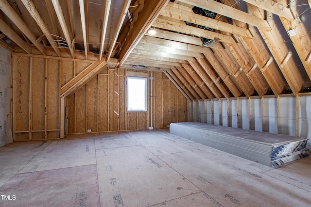 view of attic