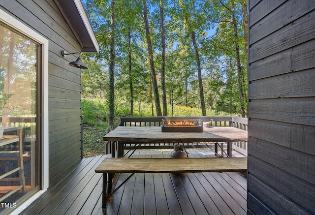 view of wooden terrace