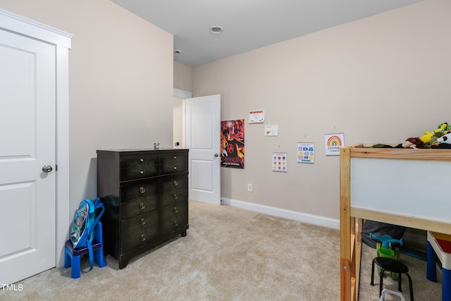 view of carpeted bedroom