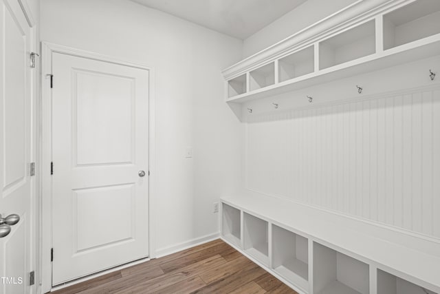 mudroom featuring hardwood / wood-style flooring