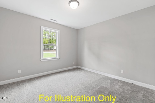 unfurnished room featuring carpet flooring