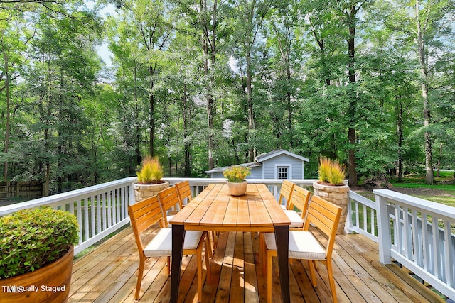 view of wooden deck