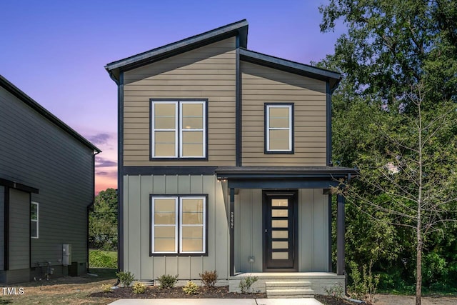 view of front of home featuring board and batten siding