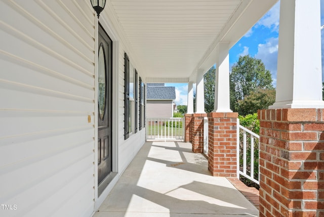 balcony with covered porch