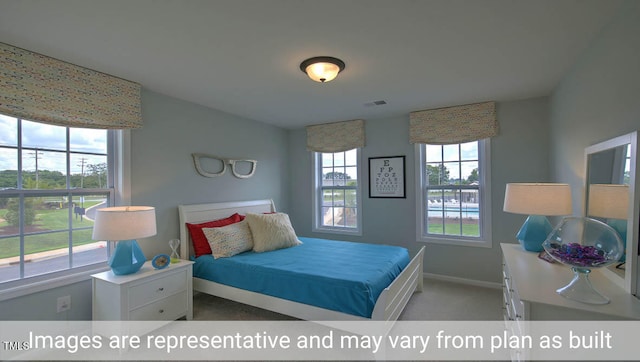 view of carpeted bedroom