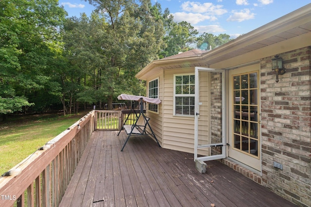 view of wooden deck