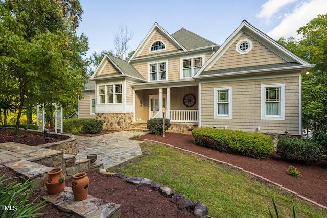 view of front of property with covered porch