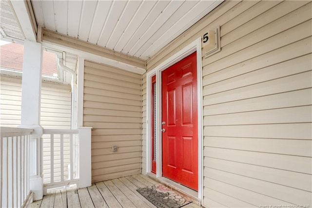 view of exterior entry