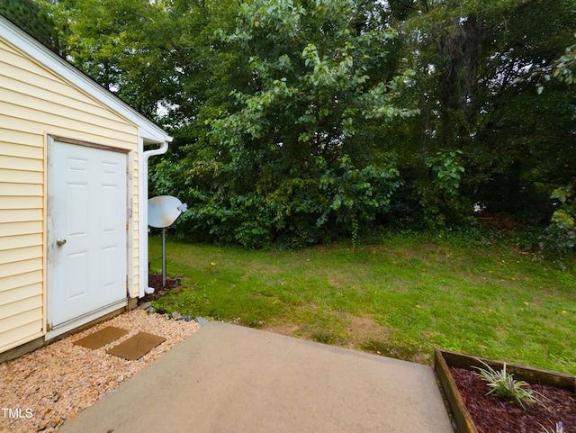 view of yard featuring a patio area