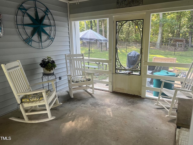 view of sunroom