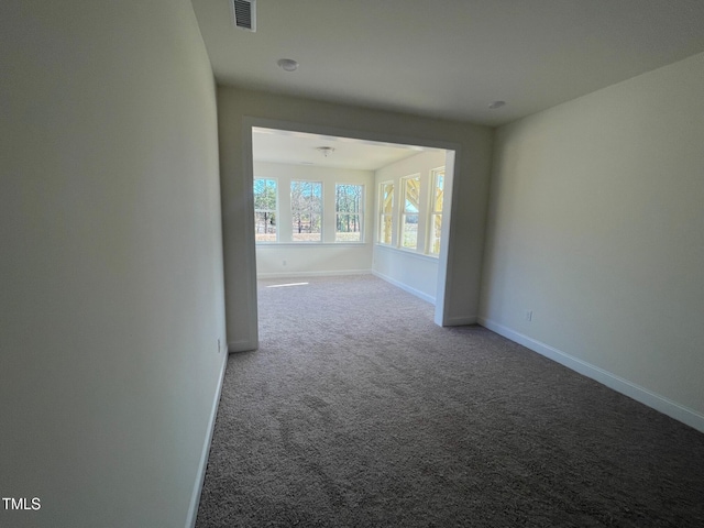 unfurnished room featuring carpet