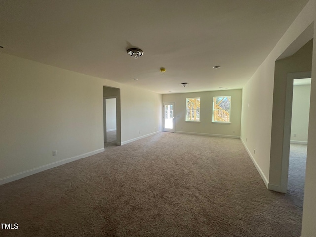 view of carpeted spare room