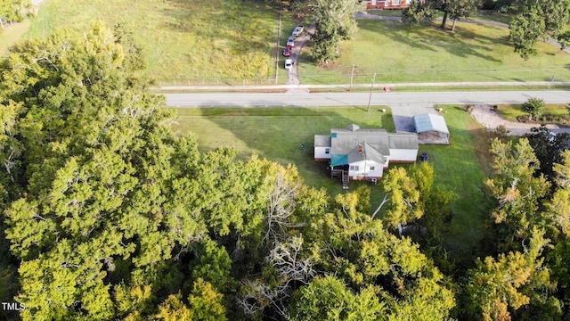 bird's eye view featuring a rural view