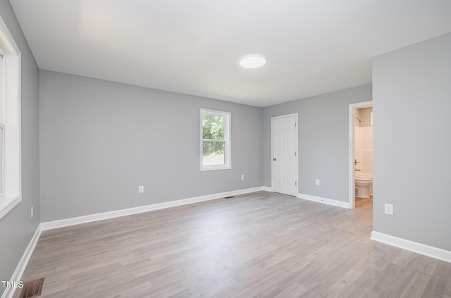 empty room featuring light wood-type flooring