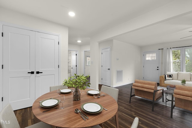 dining room featuring dark hardwood / wood-style floors