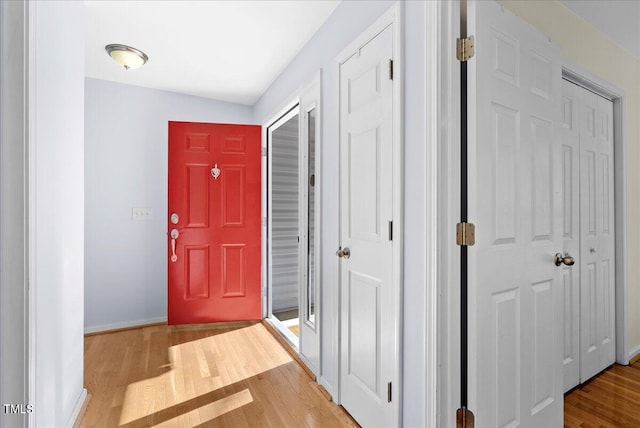 interior space featuring wood-type flooring