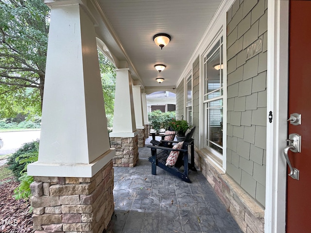 view of patio / terrace with a porch