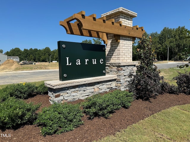 view of community sign