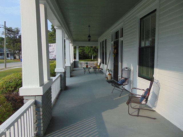 view of patio with a porch