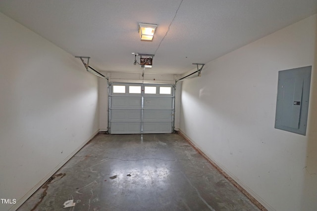 garage with electric panel