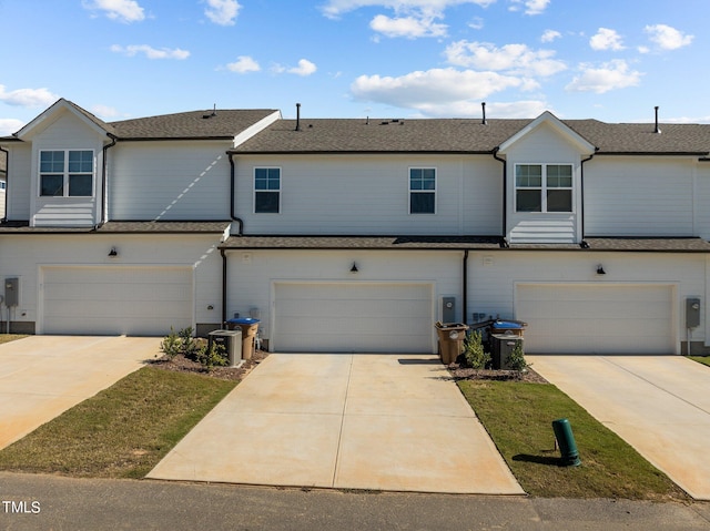 view of property featuring a garage