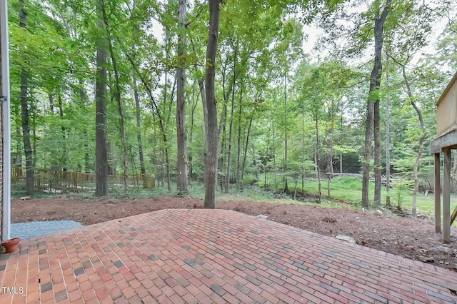 view of patio with fence