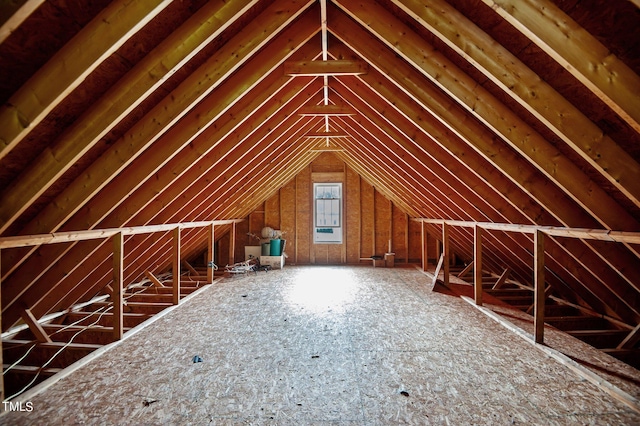 view of attic