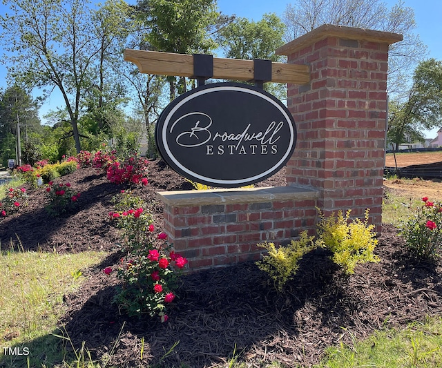 view of community sign