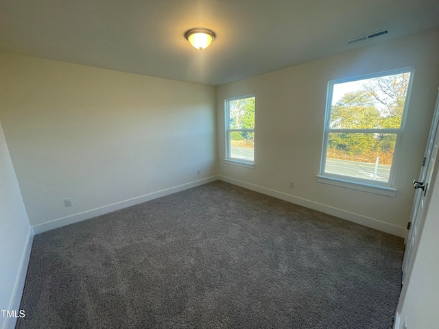 carpeted empty room featuring plenty of natural light