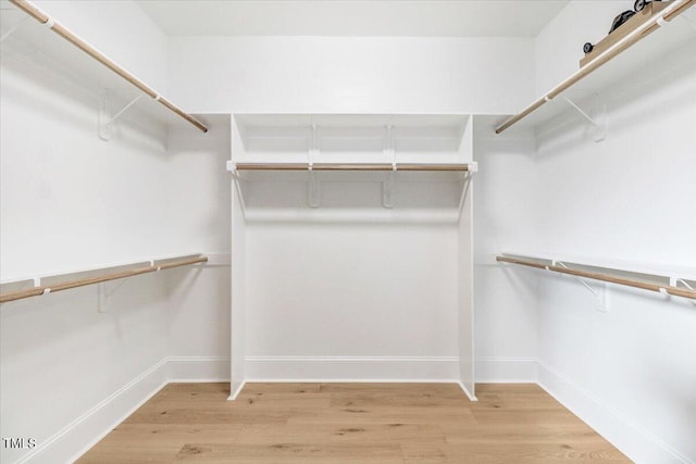 spacious closet featuring hardwood / wood-style floors