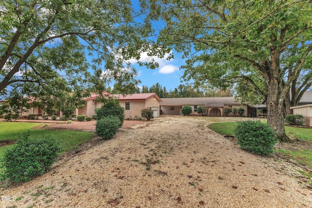 view of front of home with a front yard