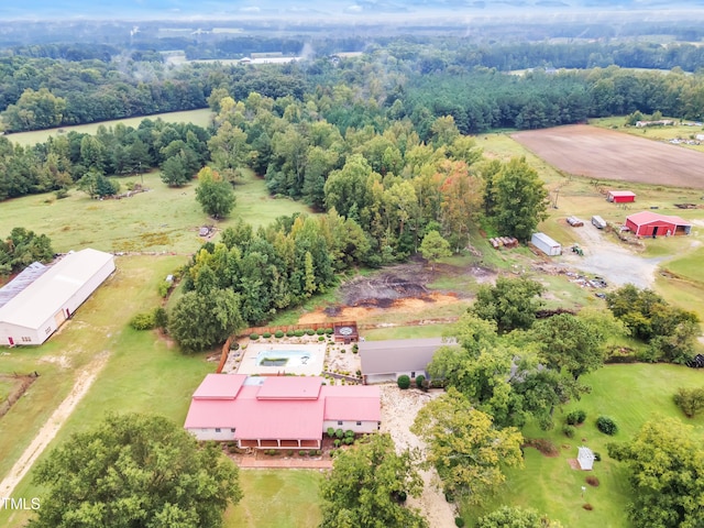 bird's eye view featuring a rural view