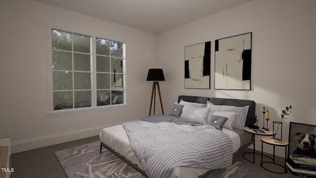 view of carpeted bedroom