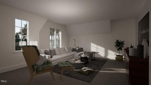3301 Dell Dr, Raleigh, NC 27609 - living area featuring carpet flooring and baseboards