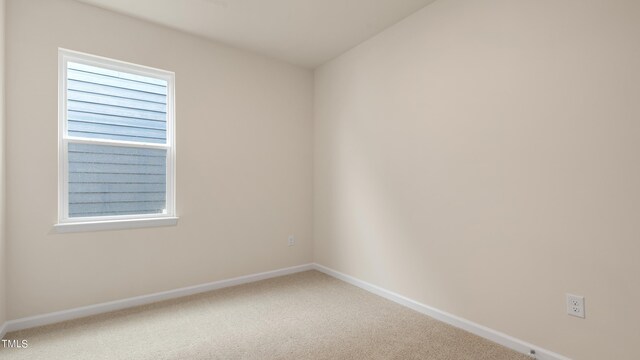 empty room with carpet and baseboards