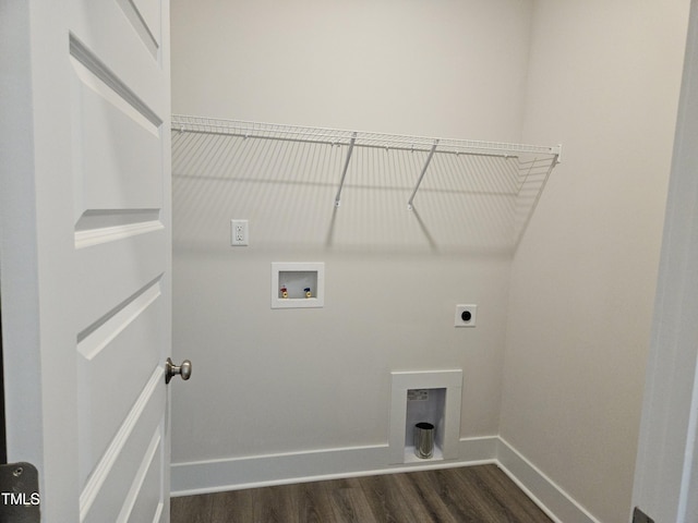 145 Green Haven Blvd Lot # 83, Youngsville, NC 27596 - laundry room with dark wood-type flooring, hookup for an electric dryer, and hookup for a washing machine
