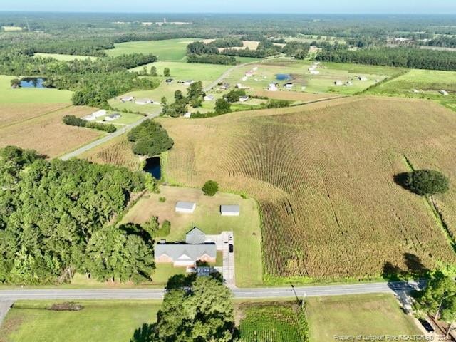 bird's eye view with a rural view