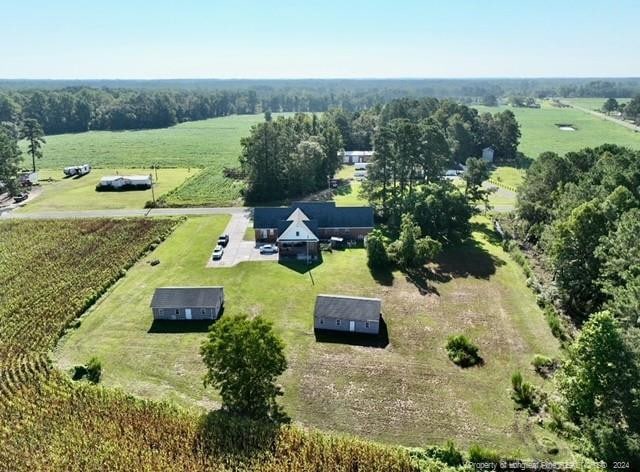 aerial view with a rural view