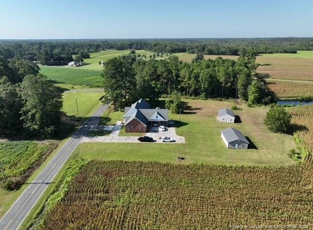 aerial view with a rural view