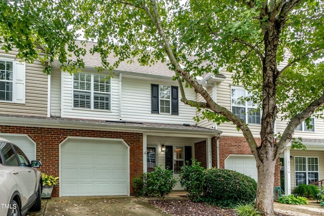 view of property featuring a garage