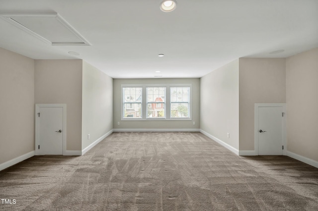 1215 Alston Forest Dr, Cary, NC 27519 - carpeted empty room with attic access and recessed lighting