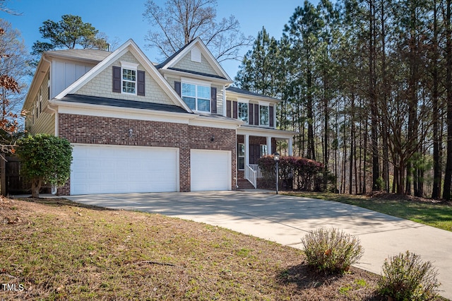 view of front of house featuring a garage