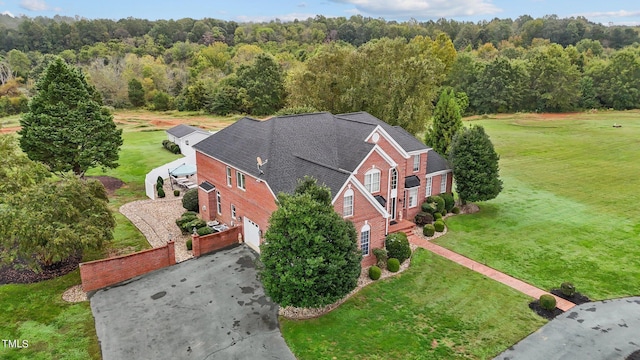4600 Scottland Dr, Mebane, NC 27302 - view from above of property featuring a heavily wooded area