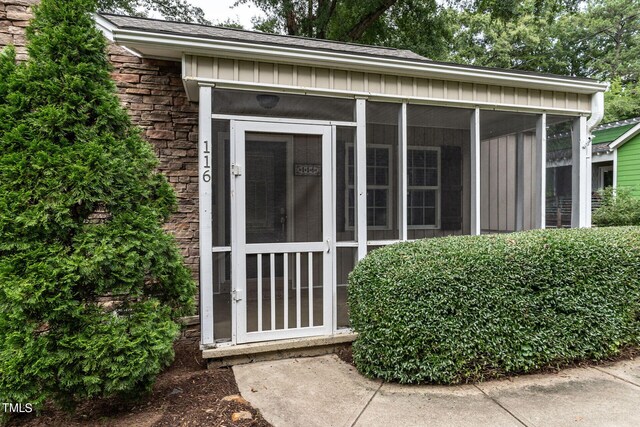 view of doorway to property